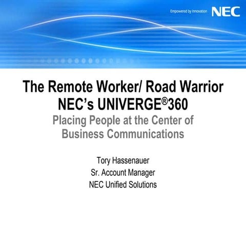 Remote Worker - Road Warrior