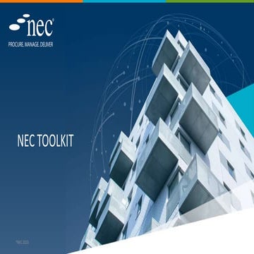NEC4 Toolkit presentation for contractss