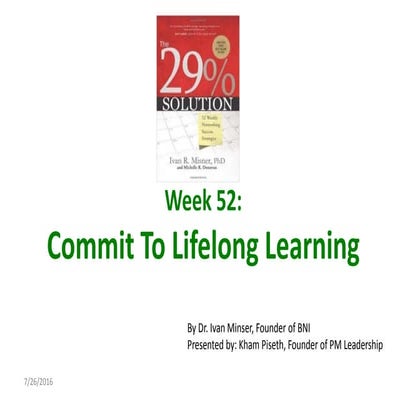 Commit To Lifelong Learning on Networking Skills | PPTX