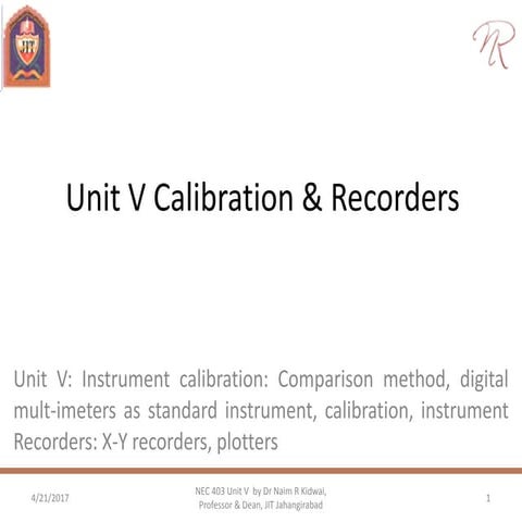 calibration and recorders