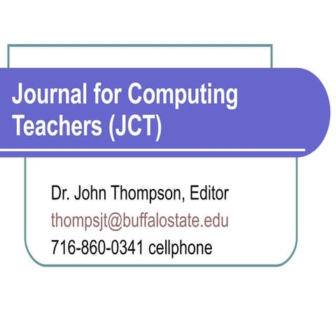 Journal for Computing Teachers
