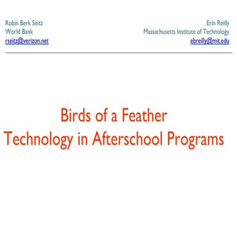 NECC 2009 Afterschool Programs