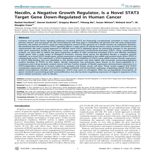 Necdin, a Negative Growth Regulator, Is A Novel STAT3 Target Gene Down Regula...