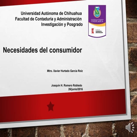 Necesidades del consumidor
