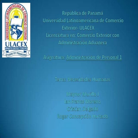 Necesidades humanas 2