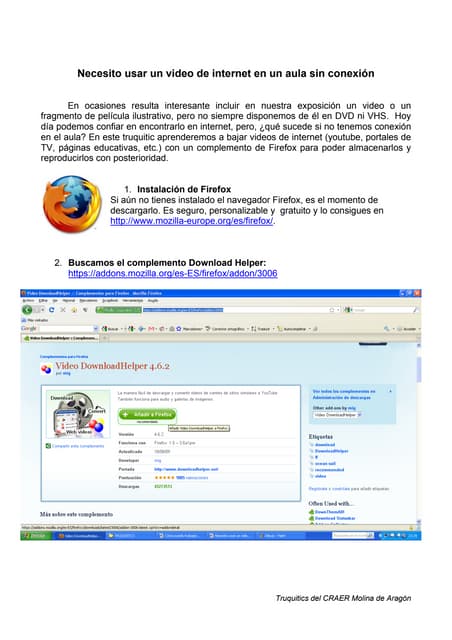 Necesito usar un video de internet en un aula sin conexión