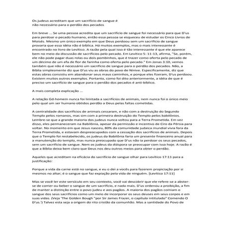 NAO é Necessario um sacrifico com sangue