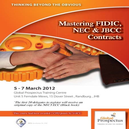 NEC FIDIC JBCC Contracts Workshop 2012