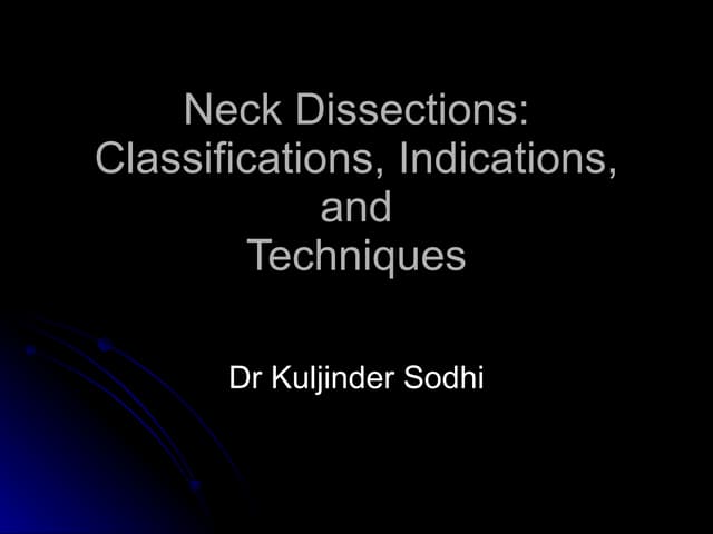 Neck Dissections