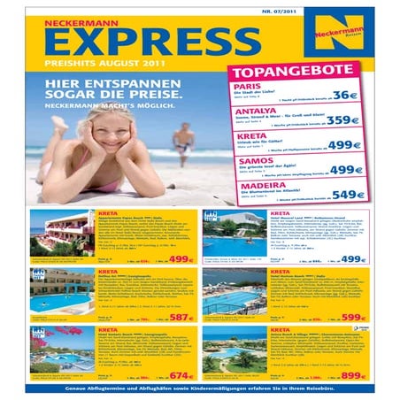 Neckermann Express Preishits August 2011