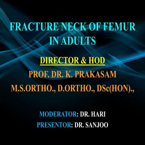 Neck of femur fracture in adults ju