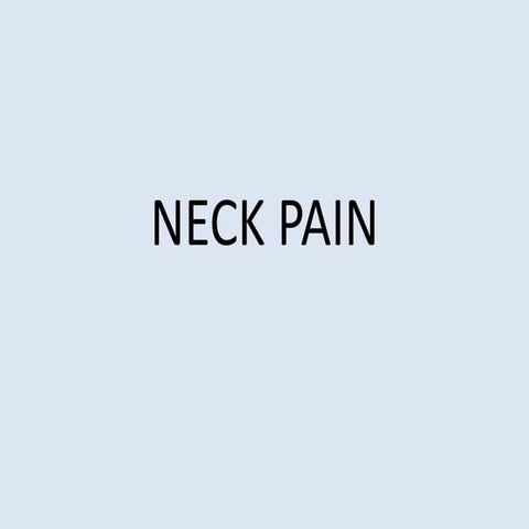 Neck pain