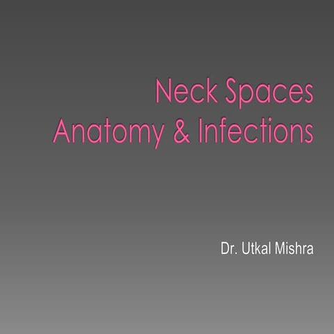 Anatomy of Neck spaces & Infections