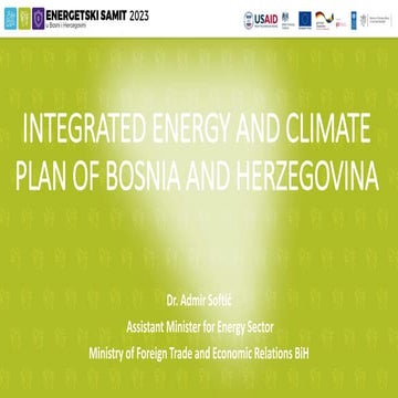 INTEGRATED ENERGY AND CLIMATE PLAN OF BOSNIA AND HERZEGOVINA | PPT
