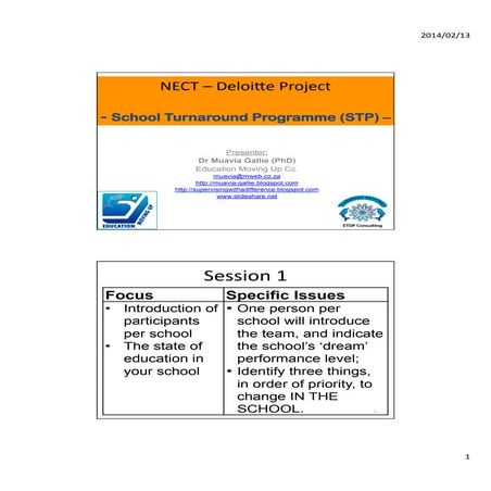 NECT - Deloitte Project - Brief 2014