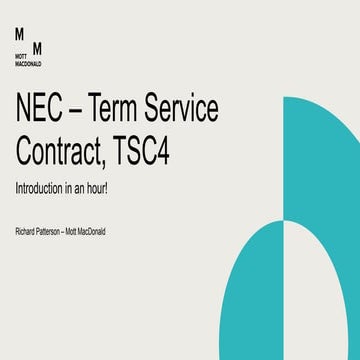 NEC Term Service Contract (TSC)