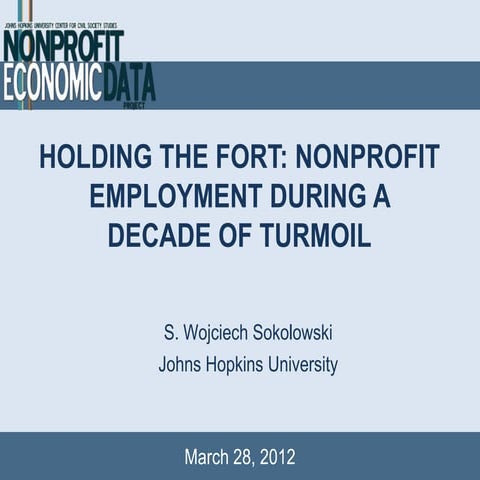 Nonprofit employment in recession