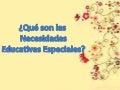Necesidades Educativas Especiales.