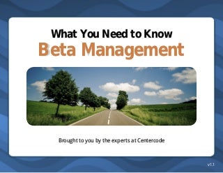 What You Need to Know about Beta Management