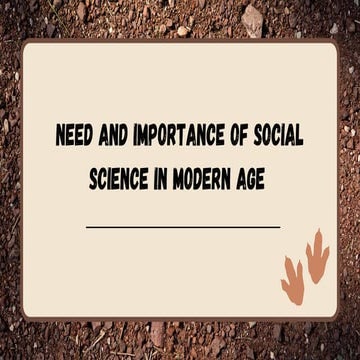 IMPORTANCE OF SOCIAL SCIENCE | PPTX