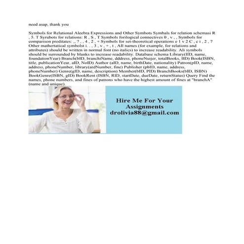 need asap- thank you Symbols for Relational Aleebra Expressions and Ot.pdf