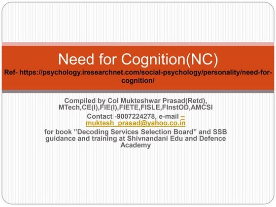 Need for Cognition(NC)