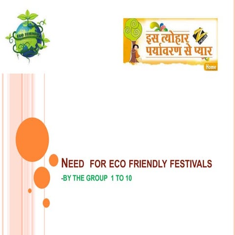 Need  for eco friendly festivals 