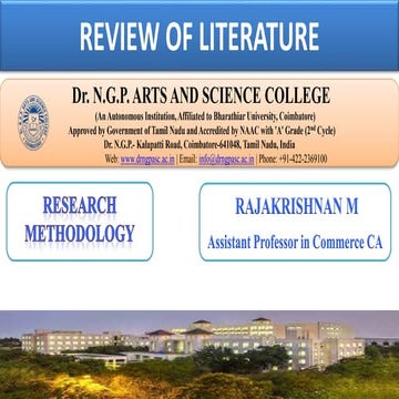 Need for review of Literature | PPT
