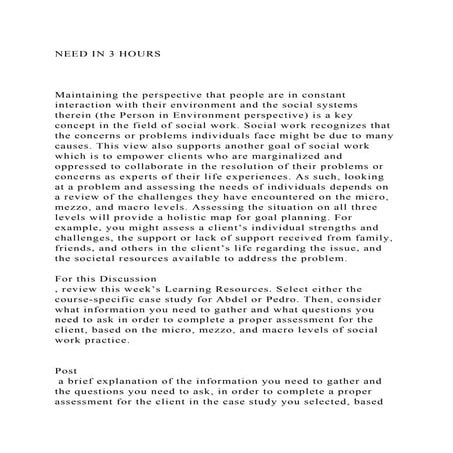 NEED IN 3 HOURSMaintaining the perspective that people are i.docx