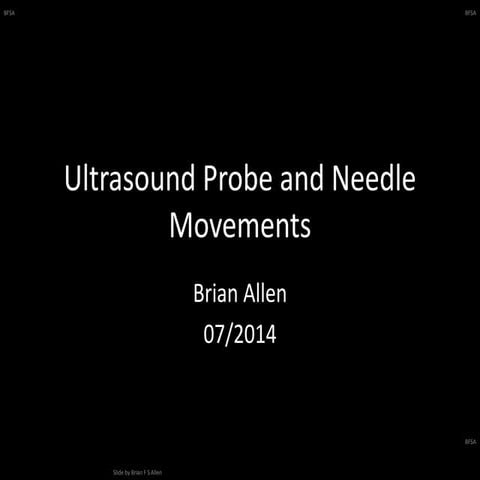Needle probe movement for regional anesthesia