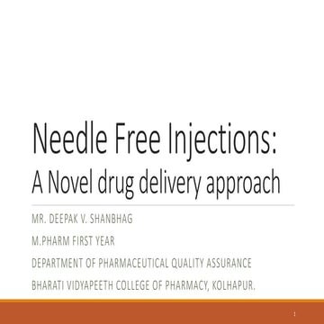 Needle free injections
