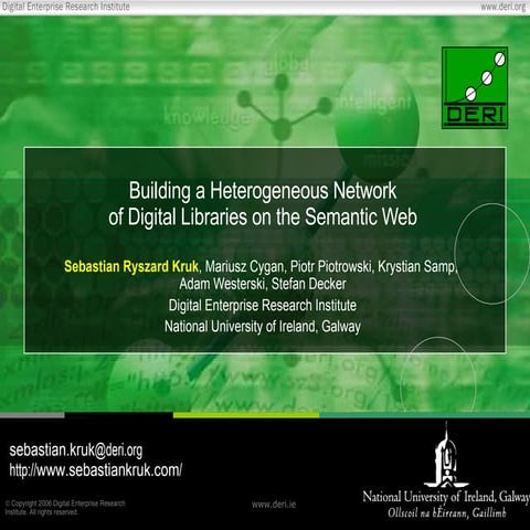 Building Heterogeneous Networks of Digital Libraries on the Semantic Web