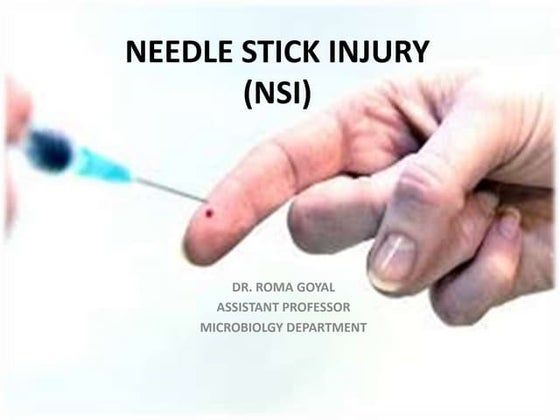 Needle Stick Injury Protocol- UPUMS.pdf | Infectious Diseases | Diseases and Conditions