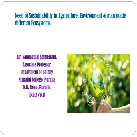Need of Sustainability in agriculture, Environment &.pdf