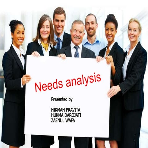Needs analysis - Hikmah, Hukma, Wafa