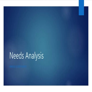 Needs analysis   part 2