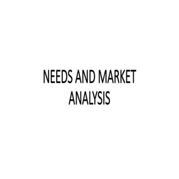 NEEDS AND MARKET ANALYSIS IN COURSE MANAGEMENT