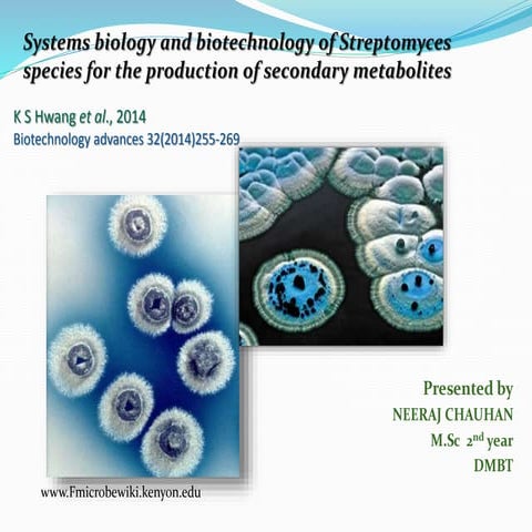 Systems biology and biotechnology of Streptomyces species for the production ...