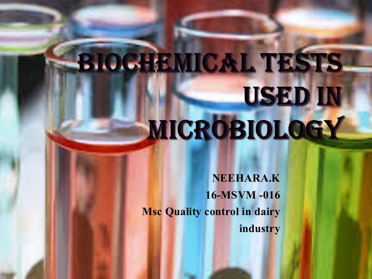 BIOCHEMICAL TESTS