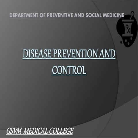 disease prevention and control