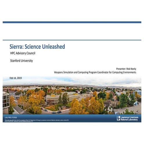 Sierra Supercomputer: Science Unleashed