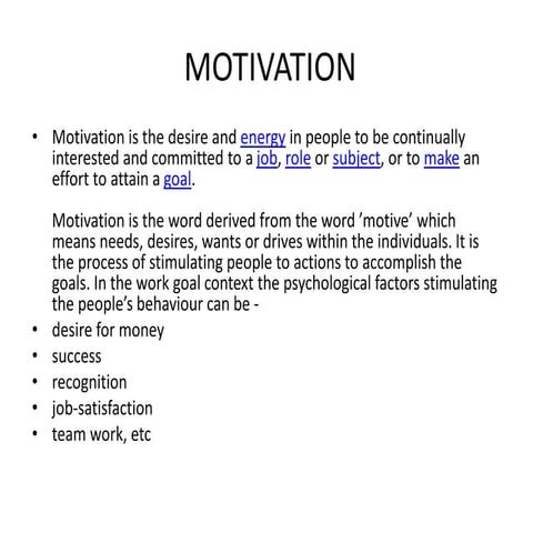 MOTIVATION