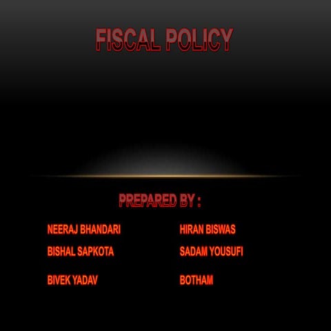 Fiscal Policy by Neeraj Bhandari ( Surkhet,Nepal )