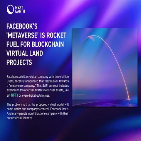 Facebook’s ‘Metaverse’ is Rocket Fuel for Blockchain Virtual Land Projects