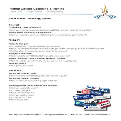 Social Media & New Technology update 