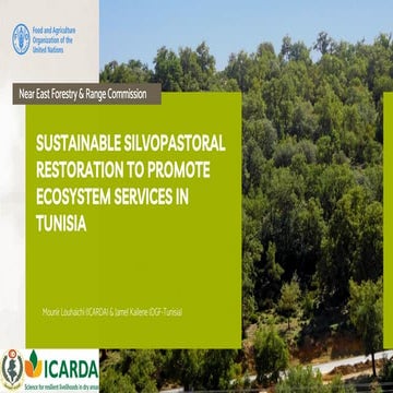 SUSTAINABLE SILVOPASTORAL RESTORATION TO PROMOTE ECOSYSTEM SERVICES IN TUNISIA