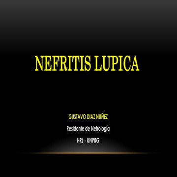 NEFROLOGIA CLINICA: Nefritis lupica