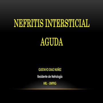 NEFROLOGIA CLINICA: Nefritis tubulointersticial aguda