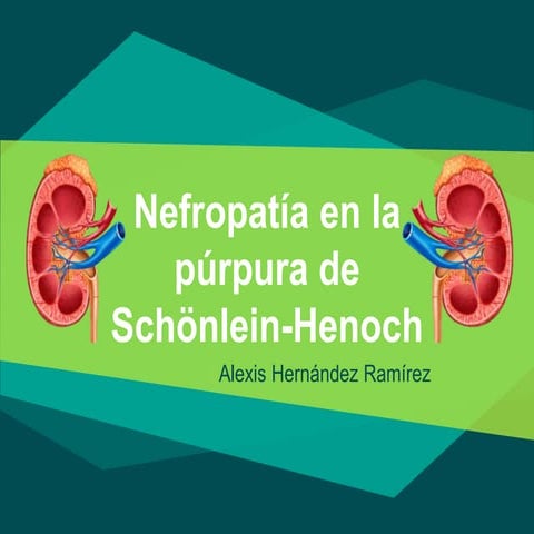 Nefropatía en la púrpura de schönlein henoch