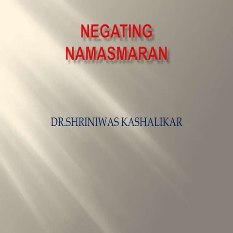 Negating namasmaran
